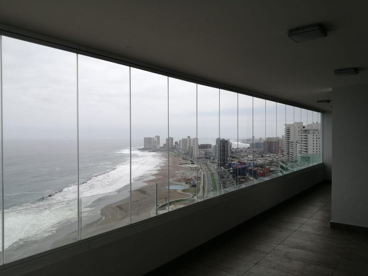 Cierre plegable de cristal terraza